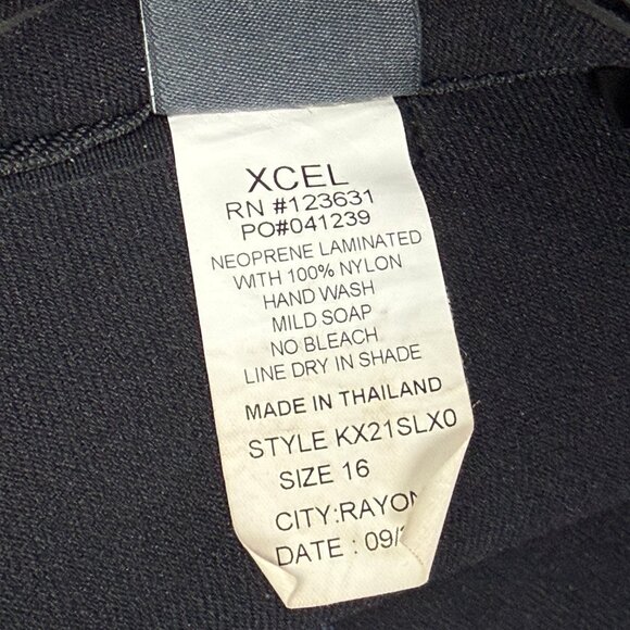 XCEL Wetsuit SLX 2.0 Youth Short Sleeve Black Gray Yellow Nylon Size 16 - Picture 10 of 10